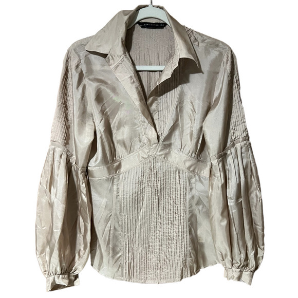 Tops - ZARA WOMAN line - Women Silk blouse - Size M